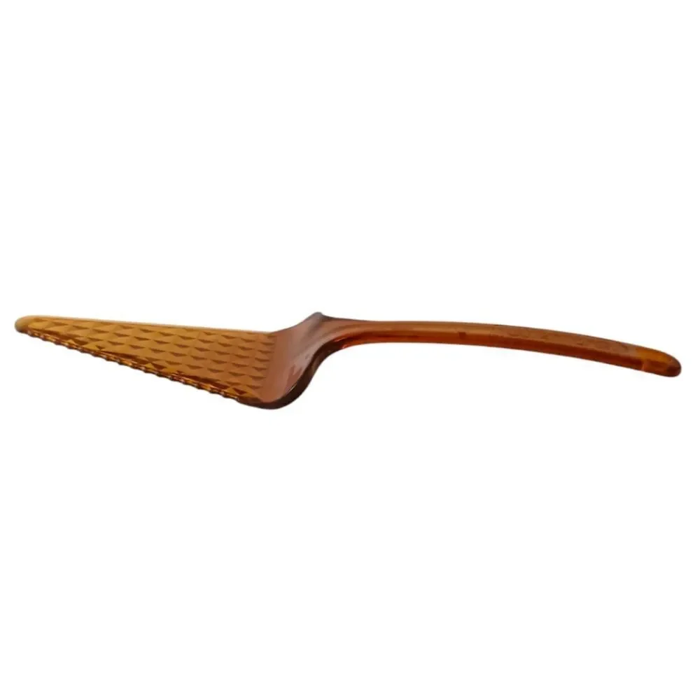 Ultratemp Pie Server Serrated Cake Vintage Translucent Amber Robinson‎ USA Made.